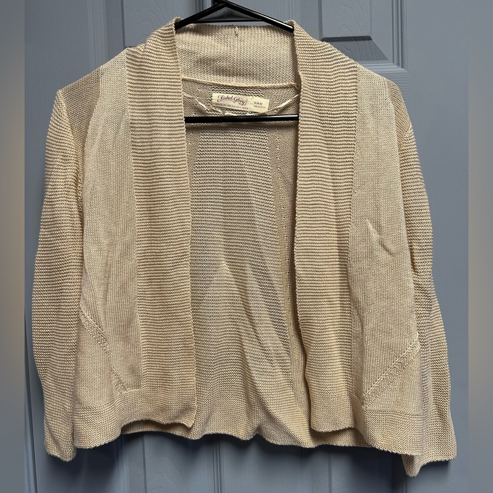 Faded Glory Cream Women's Cardigan